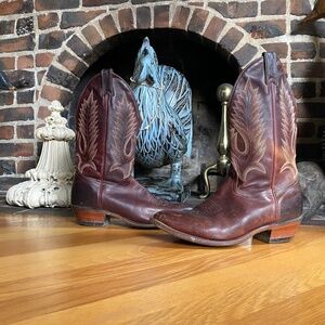 Boulet Vintage Leather Western Cowboy Boots Size 10.5